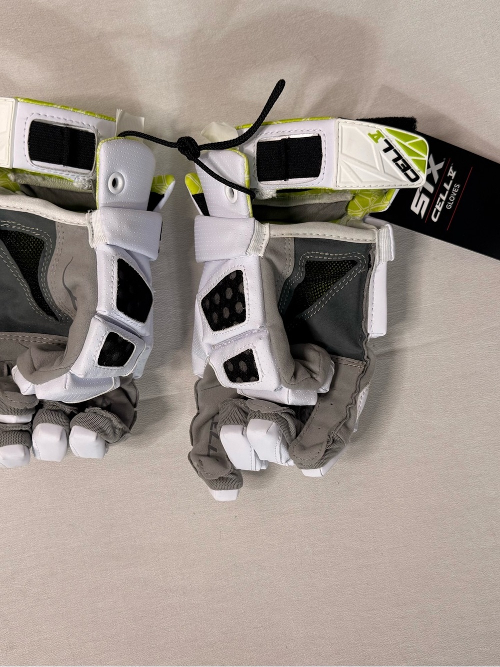 NWT STX Cell II Lacrosse Gloves Adult Large White Lime